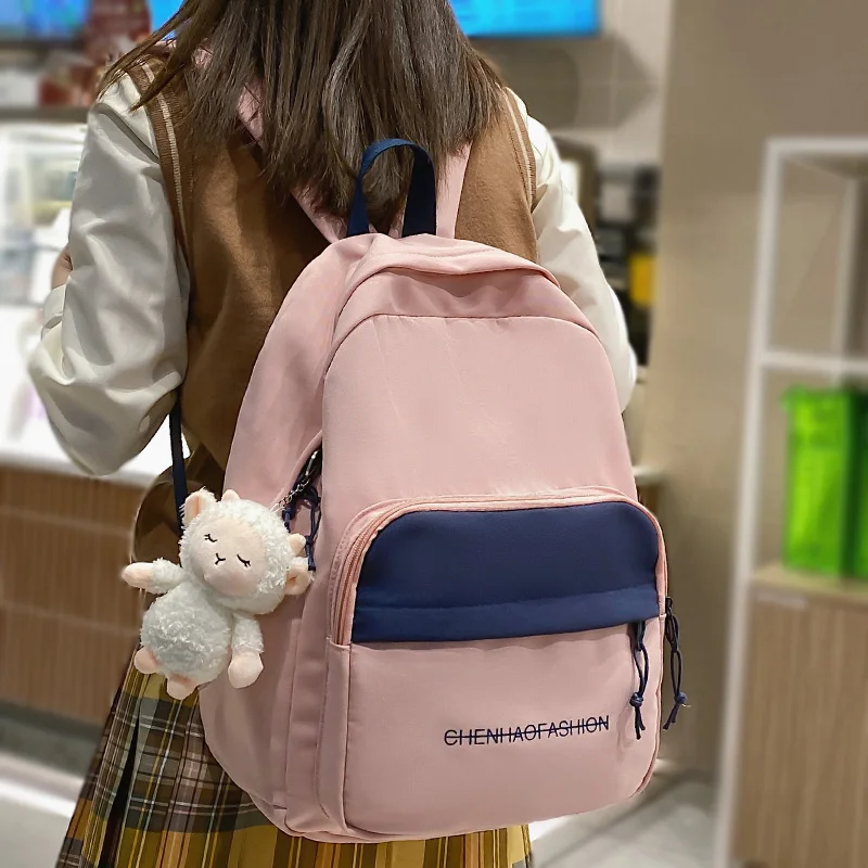 

Женский водонепроницаемый нейлоновый рюкзак Kawaii, Модный женский милый рюкзак для ноутбука, женский рюкзак для колледжа, крутая дорожная тр...