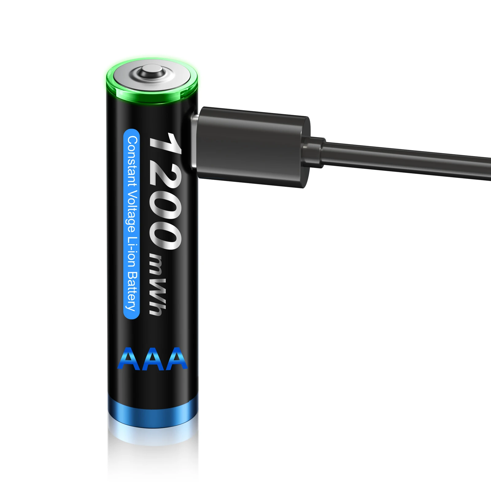 Литиевые аккумуляторы AAA 1.5V 1200mWh, перезаряжаемые USB Li-ion батареи 1.5V AAA с кабелем 4-в-1 для фонариков, игрушек, камер (art.: 3920dc3ff1022) - 3920dc3ff1022