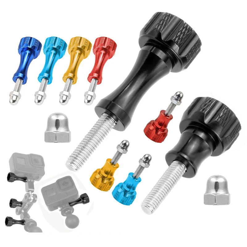 

Thumb Screw Bolt Nut for GoPro 9/8 insta360 one X2 Sports Camera Metal Long And Short Screw Aluminium Alloy Fixing Screw