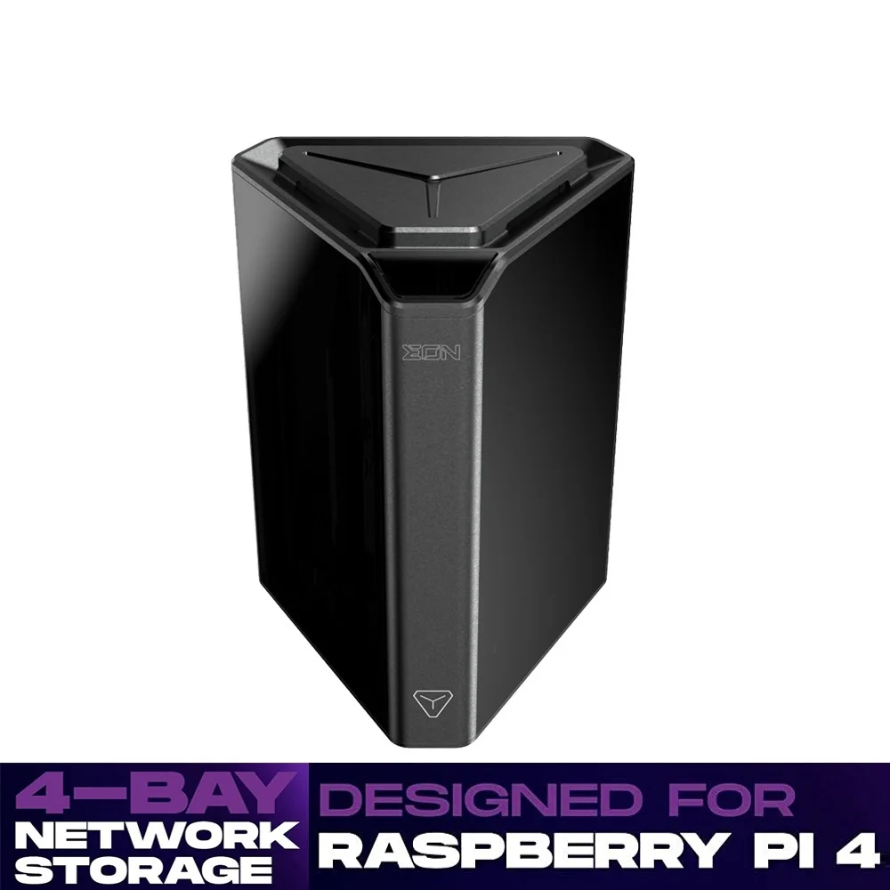 

. SSD-накопитель EON Pi NAS, 4 ядра, SATA HDD, сетевой подключенный корпус RTC, алюминиевый корпус BYO NAS для Raspberry Pi 4, Модель B