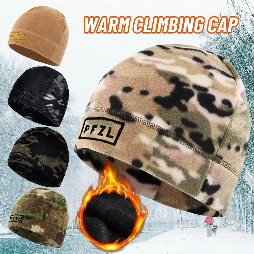 

Solid Color Hunting Men Women Ski Baggy Hat Bonnet Breathable Military Tactical Cap Fleece Hats Hiking Caps Skullcap