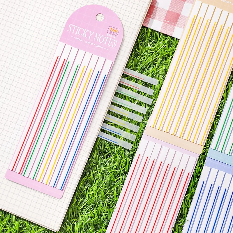 

Memo Pad PET Underline Strip Sticky Note Transparency Decal Scrapbooking Kawaii Notepad Diary Stationery School Supplies