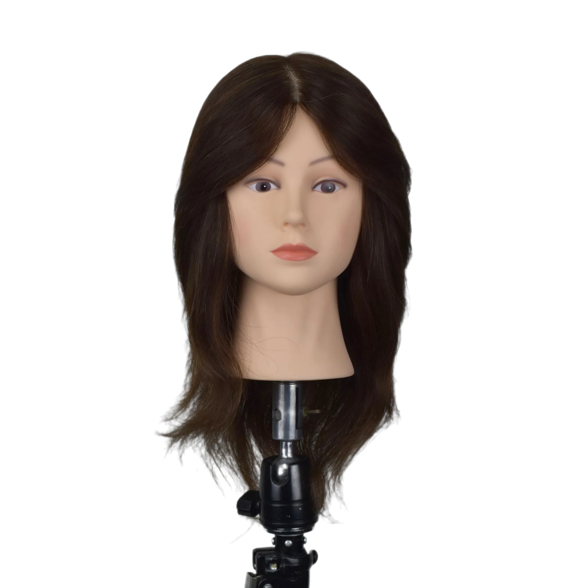 Mannequin-Head 35CM 100% Human Hair Black Training Head Female Hairdressing Practice Training Doll Head Mannequin Wig Head
