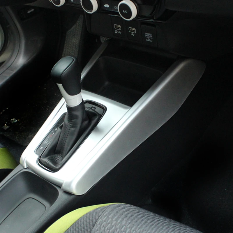 

Car ABS Carbon Fiber Color Control panel Trim Water Cup Frame Cover Moulding Styling Accessories For Honda Fit Jazz 2021-2022