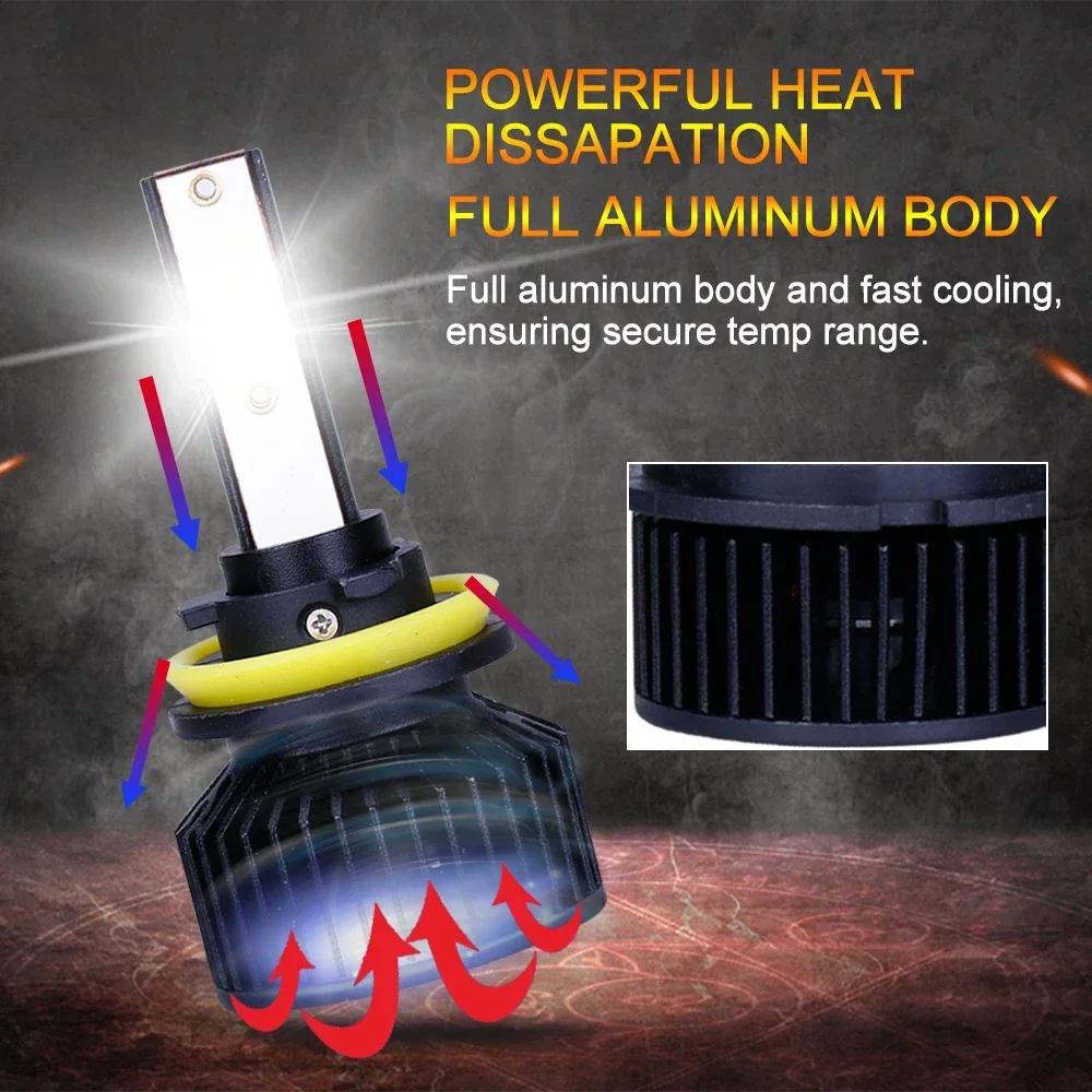 1 комплект Автомобильные светодиодные лампы H7 H11 6000K 56 Вт 9005 лм H4 H1 H13 9006 9004 9007 H3 9012 881