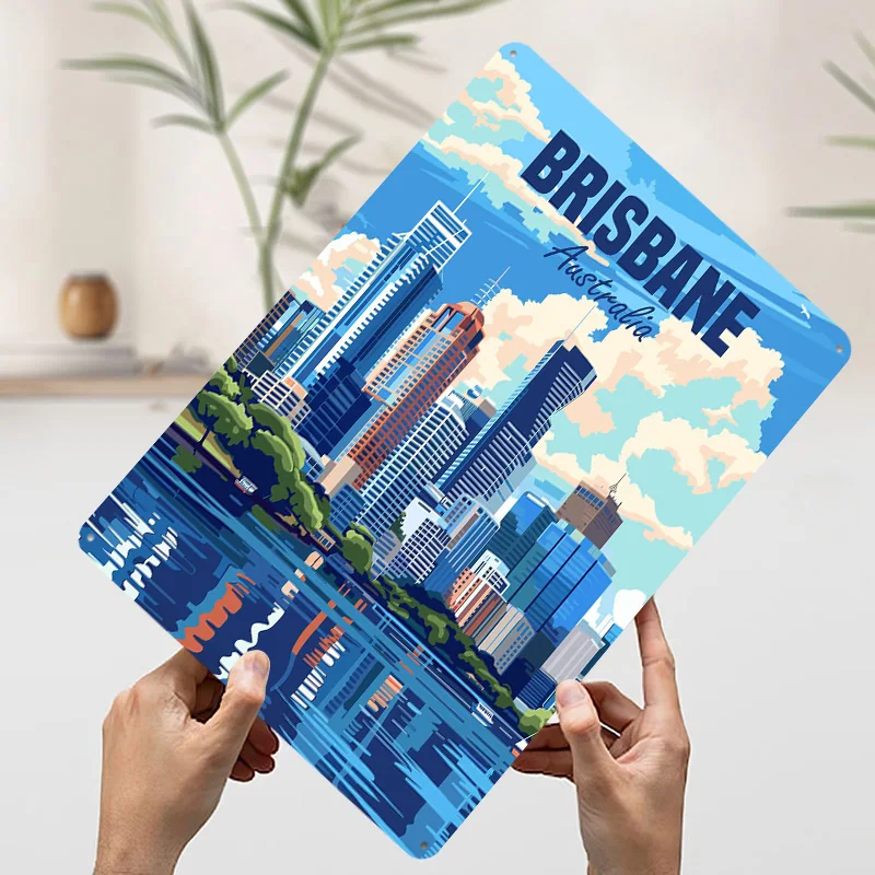 Металлическая вывеска Брисбен Австралия евгений германович водолазкин брисбен