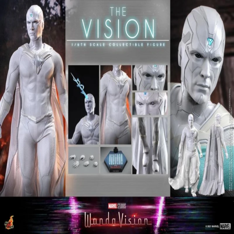 

Фигурки героев фильма «горячие игрушки», 1/6 TMS054, Vision Wanda Vision Marvel, оригинальные Аниме фигурки, Коллекционная модель, игрушки в подарок