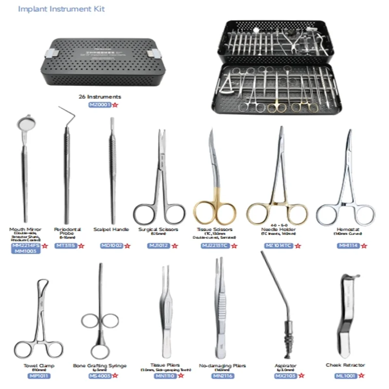 Лидер продаж набор инструментов для имплантации зубов Merison и имплантационных