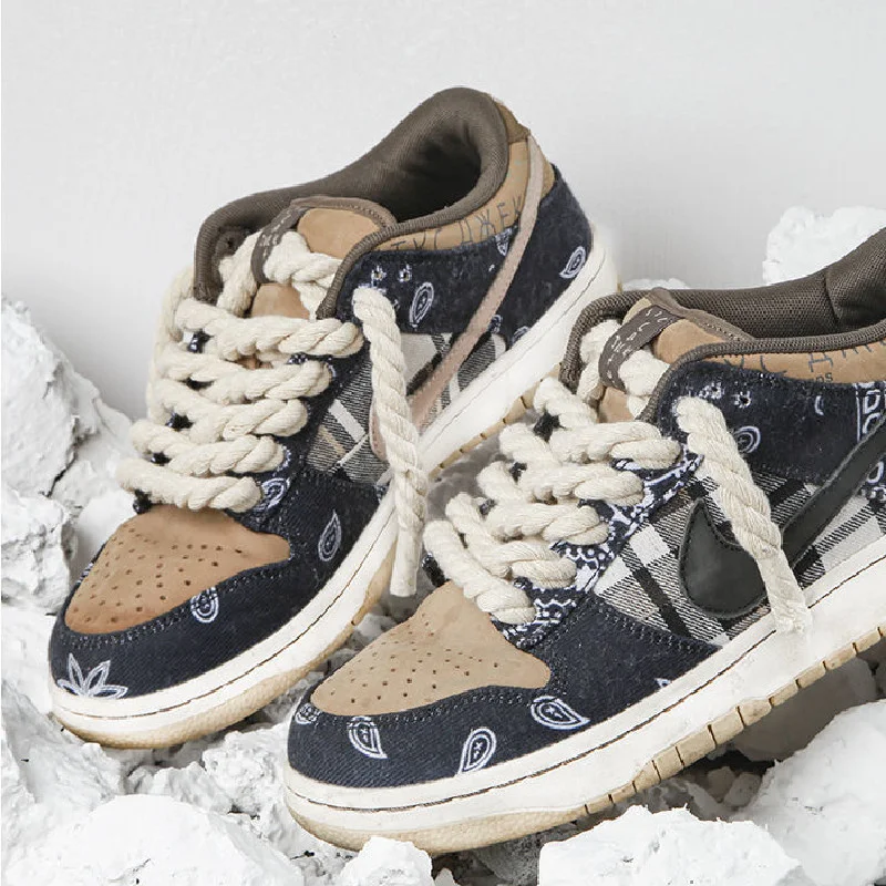 2 Pair/set Thick Cotton Line Weaving Twisted Rope Bold Shoelaces Women Men Sneakers Low-top Canvas Shoe Laces Strings