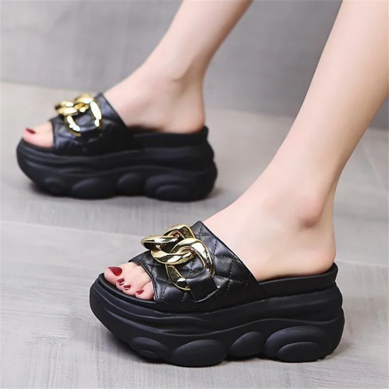 

Женские летние сандалии, пляжная обувь, шлепанцы, обувь на танкетке, женские сандалии на высокой платформе