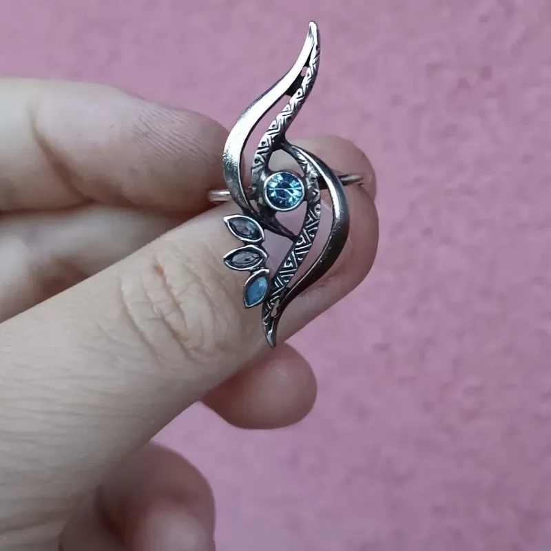 Ослепительные круглые овальные кольца серебряного цвета для женщин полые с