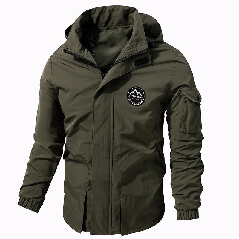

Повседневные куртки для мужчин Techwear ветрозащитный черный зеленый военный бомбер карго 2023 весна осень одежда оверсайз 6XL 7XL 8XL
