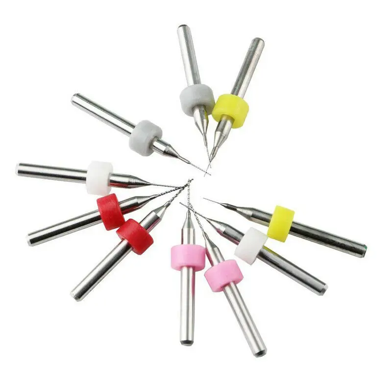 

10PCS 0.1-1.2mm Circuit Board Fixed Shank Drill Bit Hard Alloy Small Drill Bit For Electric Tool Set