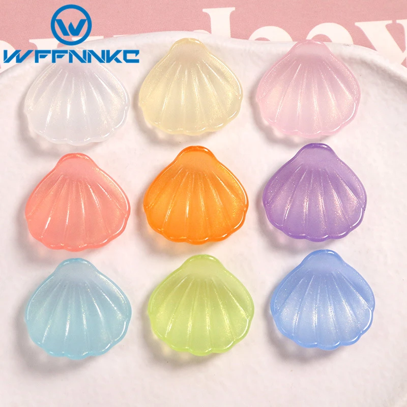 

WFFNNKC 10Pcs Colorful Shiny Shell Resin Ornament Jewelry Making Supplies Clothings Shoes Sewing Decor Accessory DIY Phone Patch
