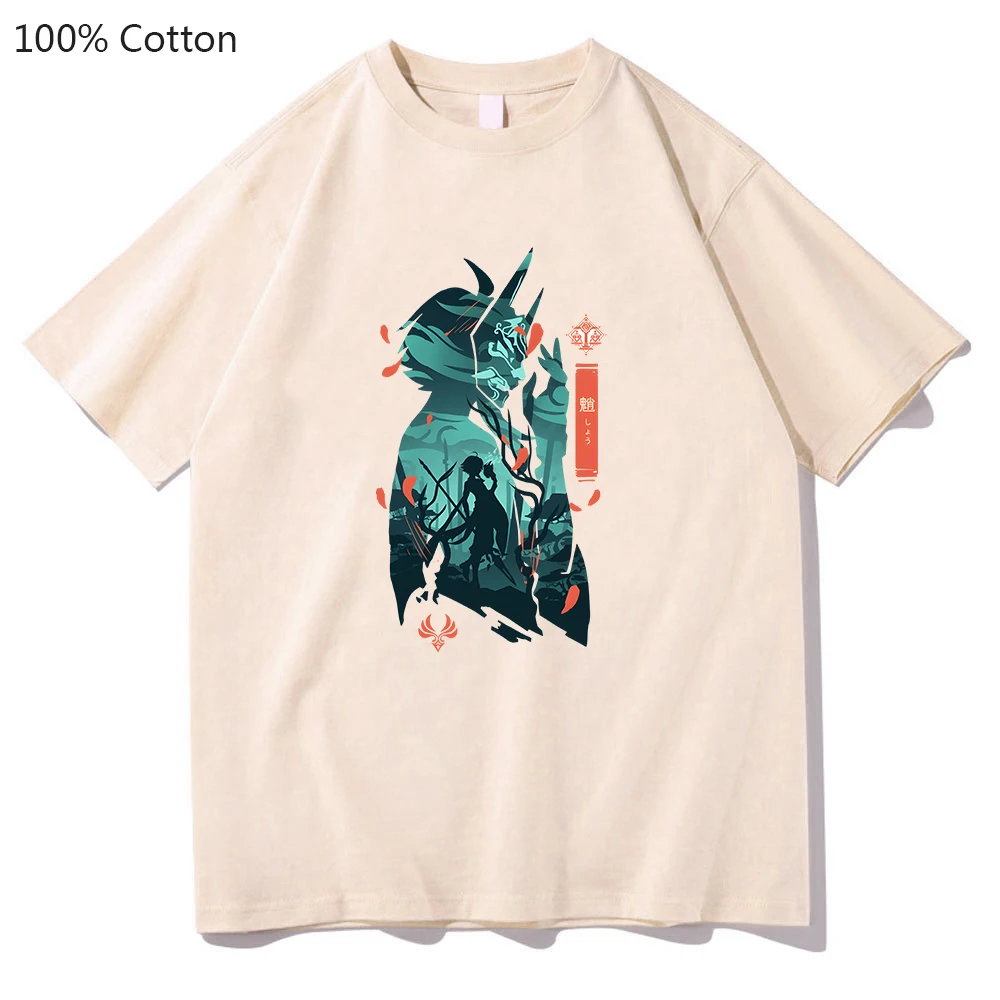 

Genshin Impact T-shirt Venti Hutao Zhongli Kaedehara Kazuha Print Tshirts Raiden Shogun Xiao Graphic Tee-shirt 100% Cotton Tees