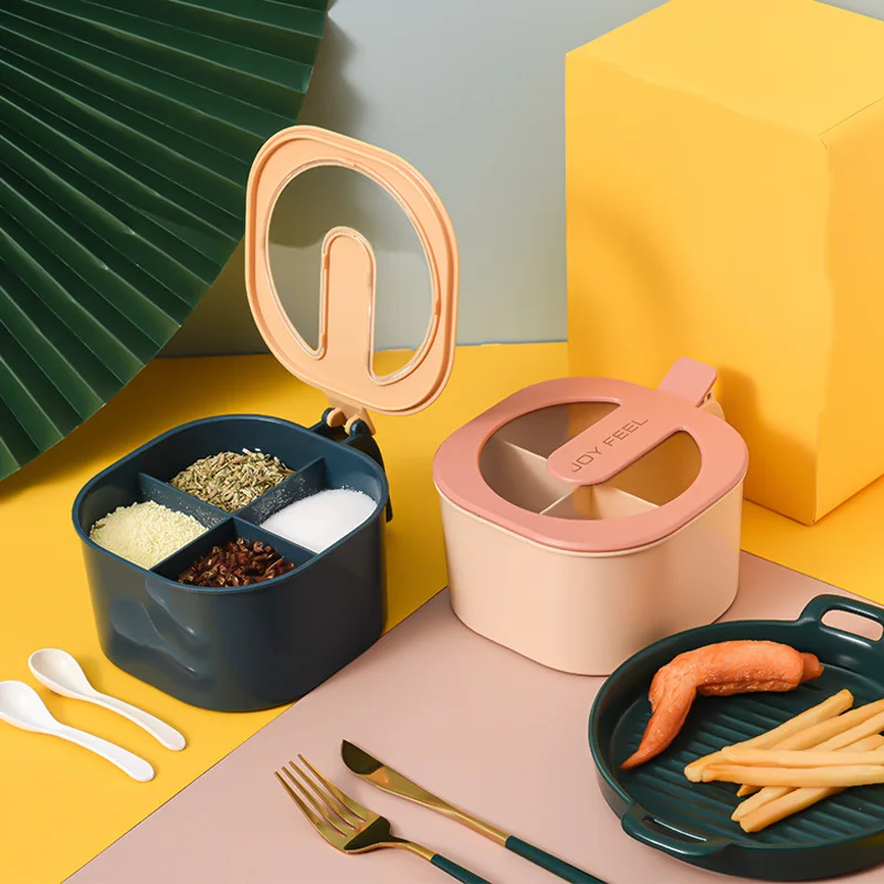 

Salt and Pepper Spice Jar with Lid Transparent Seasoning Container Spices Storage Box Pumpkin Spice Boxes Kitchen Canister Sets