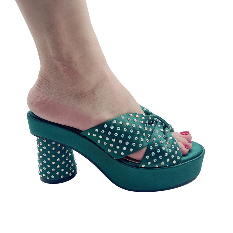 2023 Fashion Women Summer Autumn Skid-proof Square Toe Shoes Heels Italian Woman Wedding for Party Shoes