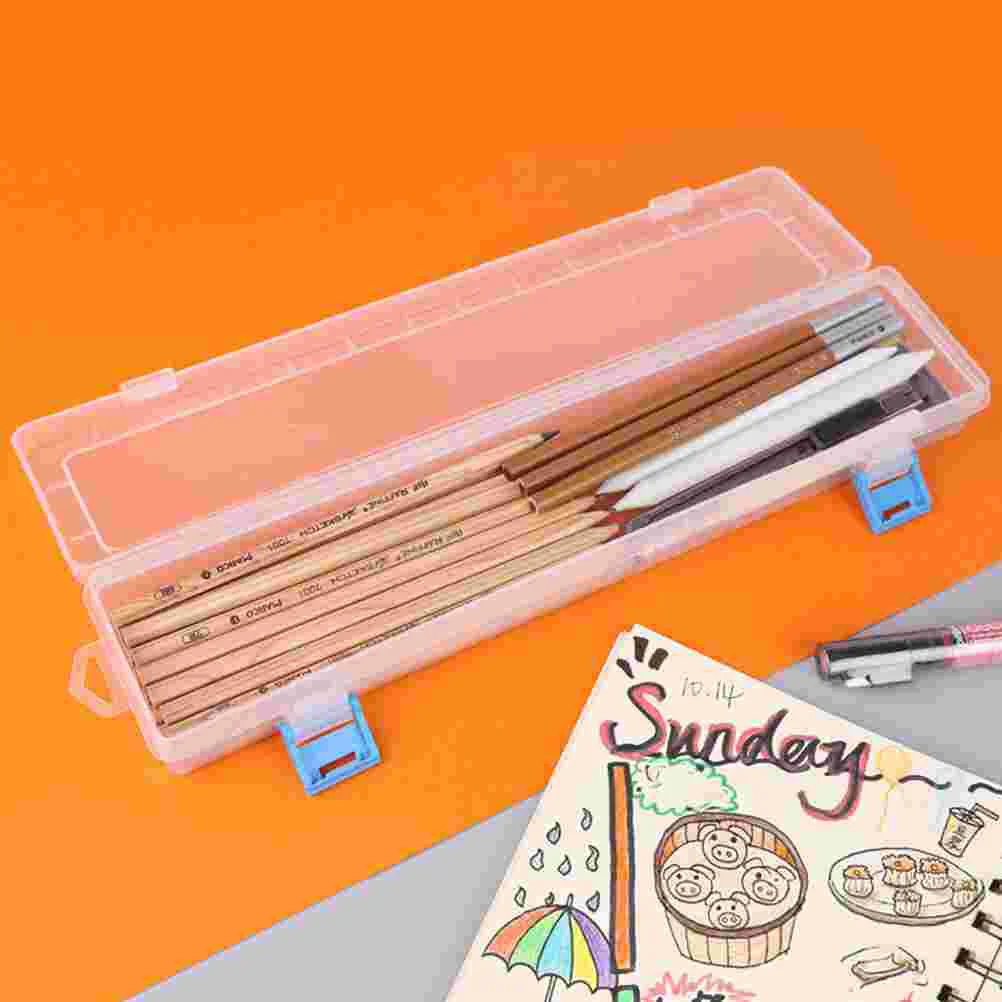 

4 Brushes Storage Box Watercolor Pen Container Pen Box Brush Holder Drawing Tools