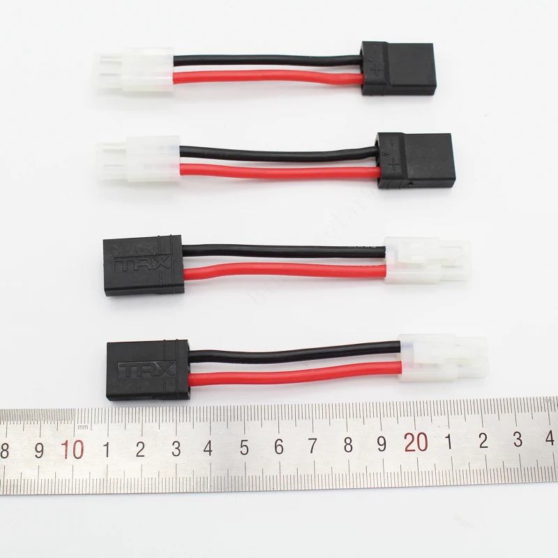 

50 pcs /Lot Tamiya Connector to TRX Female Connector Adaptor 14 AWG Cable 60mm for RC Part