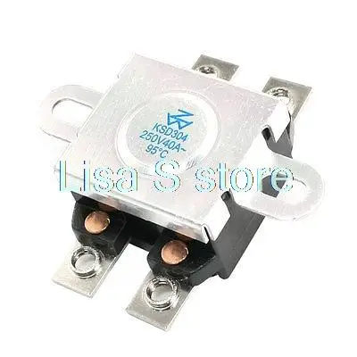 1 шт., 4-контактный Термостат 70C 85C 95C NC KSD304 для контроля температуры, 40 А, 250 В переменного тока