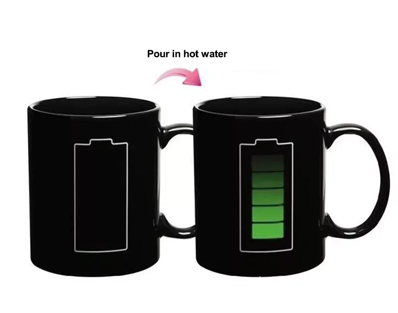 

2022 Color Changing Cup Ceramic Discoloration Coffee Tea Milk Mugs Novelty Gifts