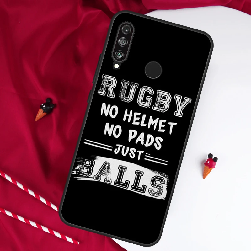 Фото Чехол для Huawei Nova 11 Pro 9 10 SE Y60 Y70 Y90 Y61 Y91 Y73 Y72 12i 11i 8i P20 P30 P40 Lite с изображением мяча для регби №2