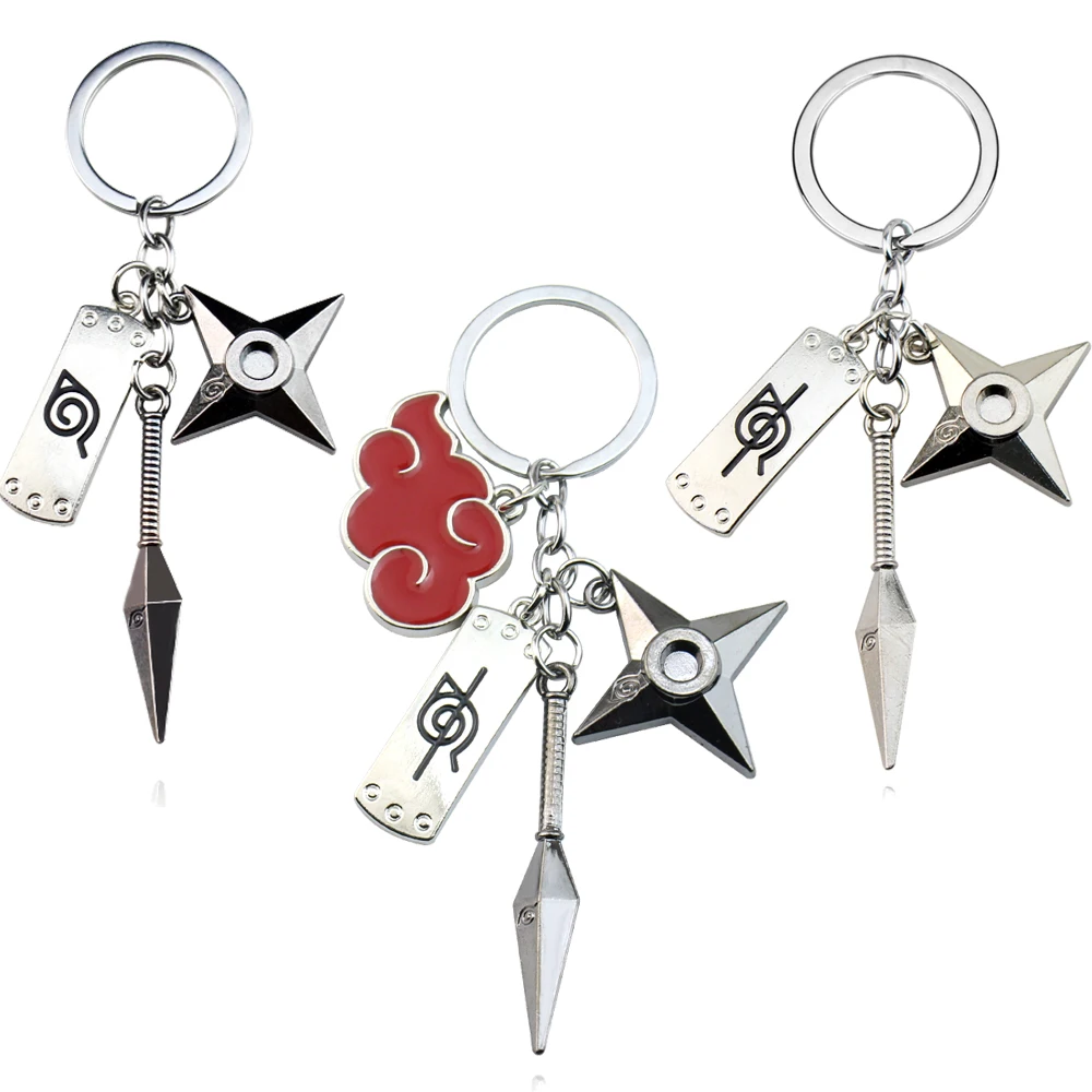 

Kunai Shuriken Konoha Ninja Keychain For Bags Men Anime Trinkets Keyring Narutoss Accessories Women Jewelry Backpacks Gift