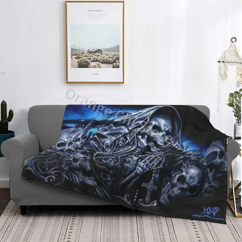 

Skull Blanket warm and comfortable flannel wool blanket for sofa bed cover quilt travel custom
