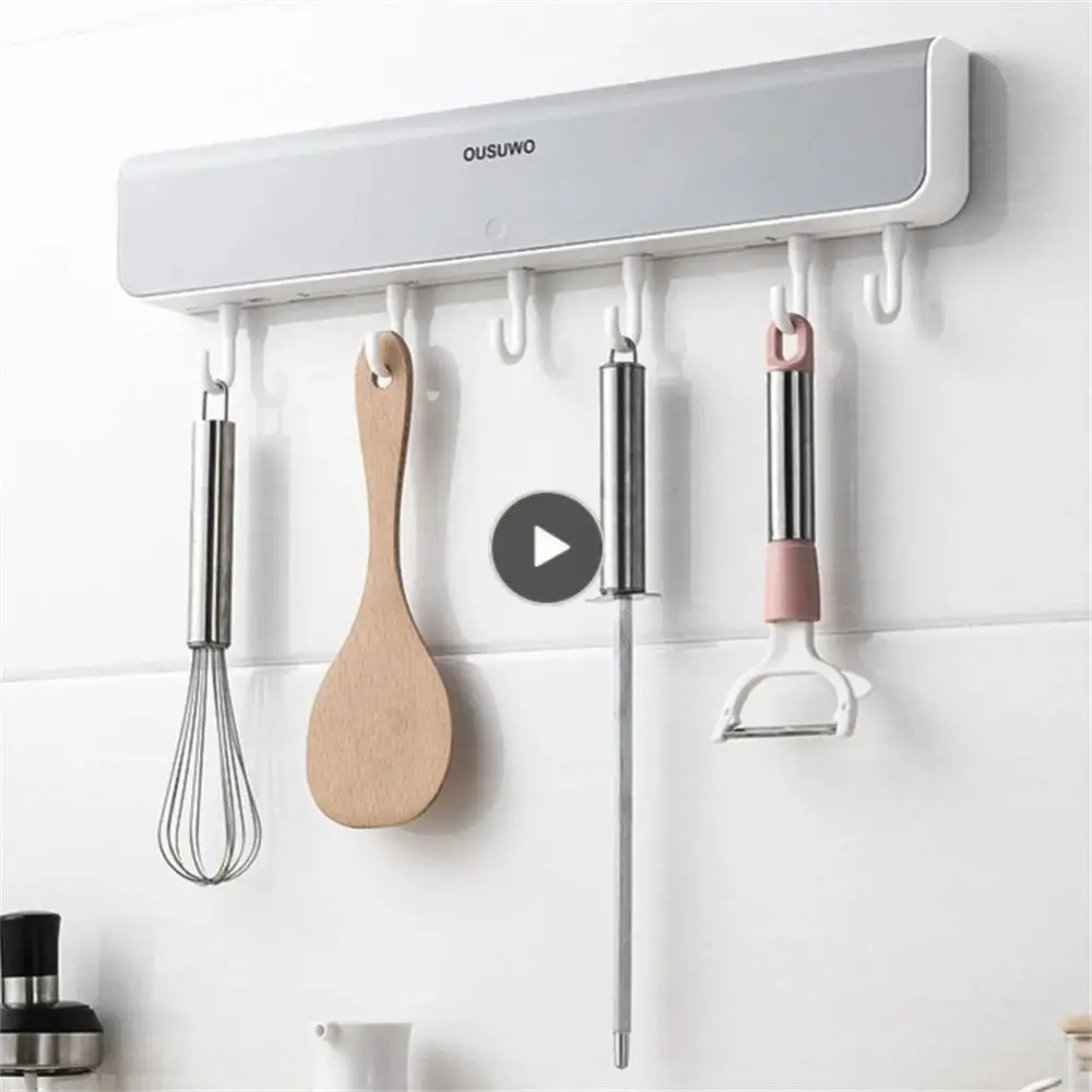 

Kitchen Bathroom Accessories Punch-free Abs Wall Hooks Sticky Hook Wall-mounted Storage Hangers Household Storage Hook