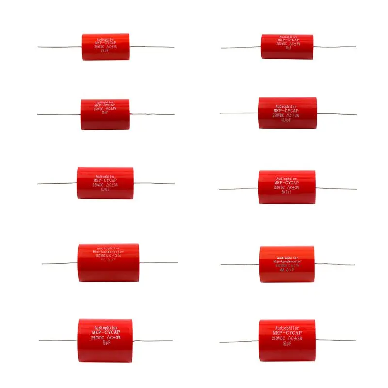 

Конденсатор Audiophiler Axial MKP 22-82UF 250VDC для HIFI DIY Freq, 1 шт.