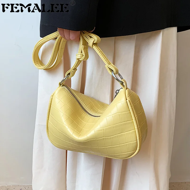 

Stone Pattern Ladies Trendy Dumpling Shoulder Messenger Bags Underarm Branded Shoulder Purses 2022 Purses and Handbags Luxury