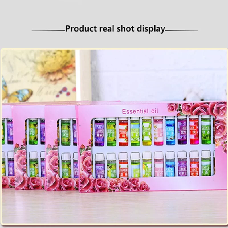 

Флаконы ароматических эфирных масел, 12 различных ароматов, подходят для увлажнителей воздуха и ароматических диффузоров