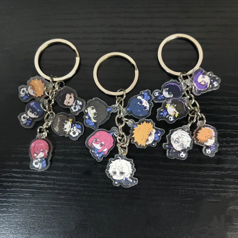 

Hot Anime BLUE LOCK Figure Isagi Yoichi Bachira Meguru Acrylic Keychains Chigiri Hyoma Character Keyrings Bag Pendant Decor Gift