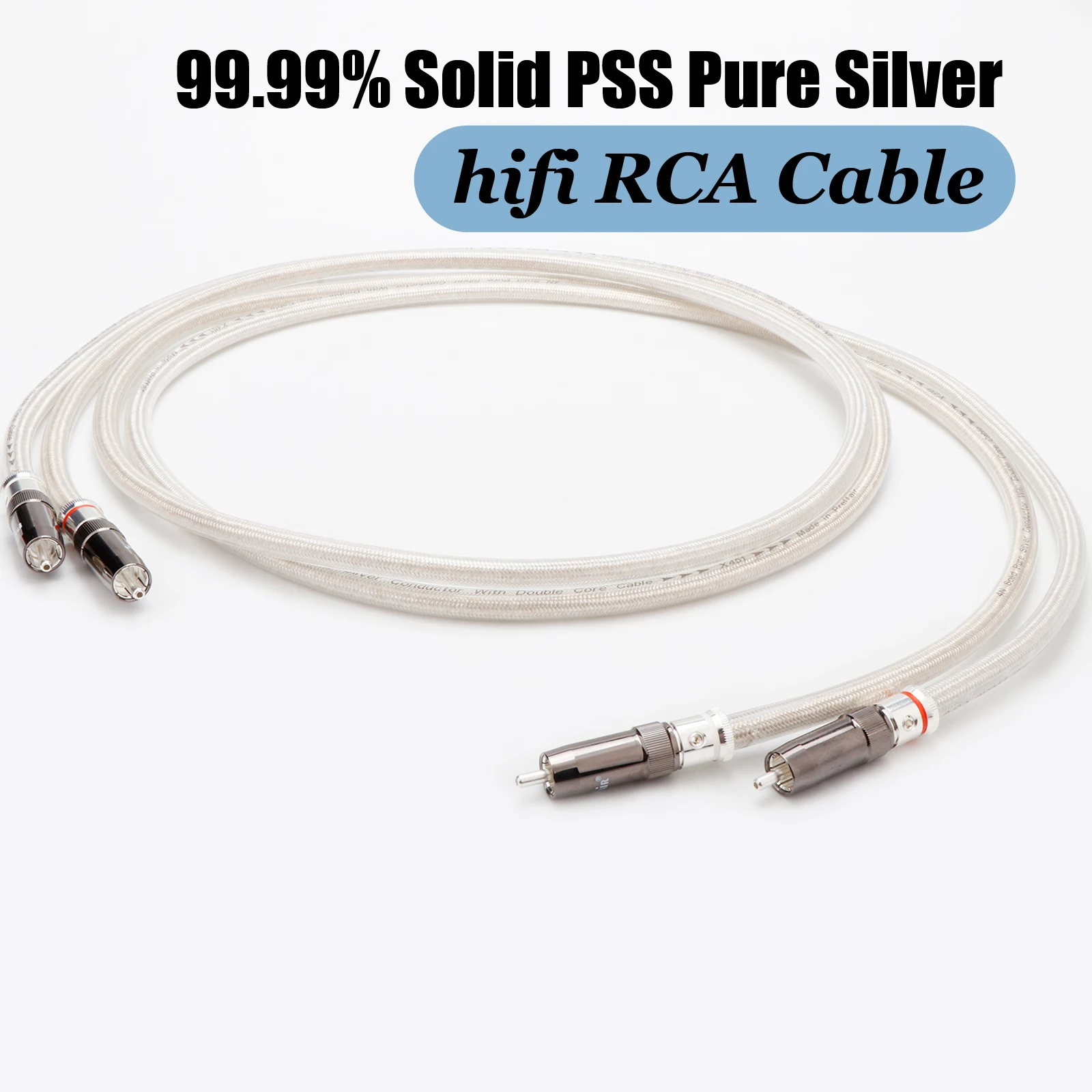 Кабель RCA из чистого серебра 99.99% пробы