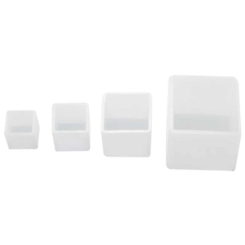 

4 Pieces Square Resin Mold Square Silicone Molds Resin Casting Molds For DIY Craft Making, 4 Sizes