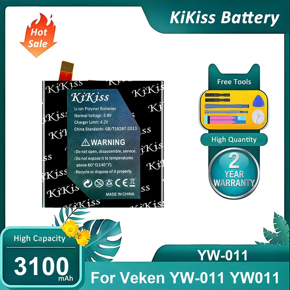 Фото Аккумулятор KiKiss для Veken YW-011, YW-011, 3100 мАч №1