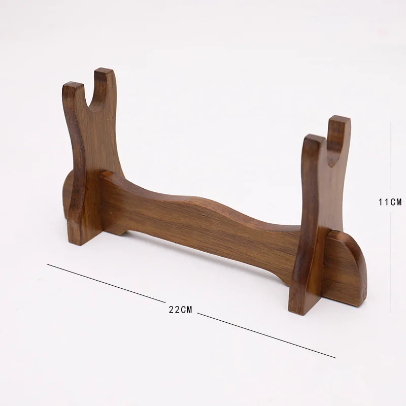 Home Bracket Chinese Learning Bamboo Solid Wood Bracket Sword Stand Weapon Flute Bracket Wooden Bracket Handicraft Decoration