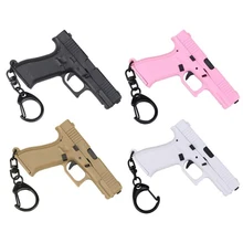 LLavero de juguete táctico con forma de minipistola, modelo Glock 45, de plástico, para pistolas de contador, balas, revólver, 1 ud.