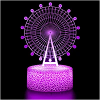 3d night light led illusion touch atmosphere lamp with remote control toy gift for boys girls men 16 colors room decoration