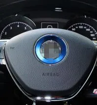 

Алюминиевая отделка чехол рулевого колеса автомобиля кольцо с логотипом для Volkswagen VW Golf 6 7 MK6 MK7 Jetta MK5 MK6 POLO CC Passat B6 B7 TIGUAN