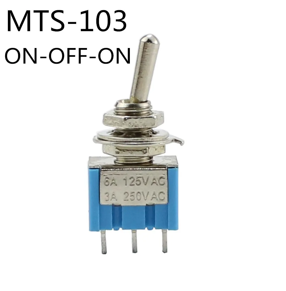

10 шт./лот Синяя Мини-фотосессия 3-Pin SPDT ON 6A 125VAC миниатюрные переключатели освещения 3-Pin ВКЛ-ВЫКЛ-вкл