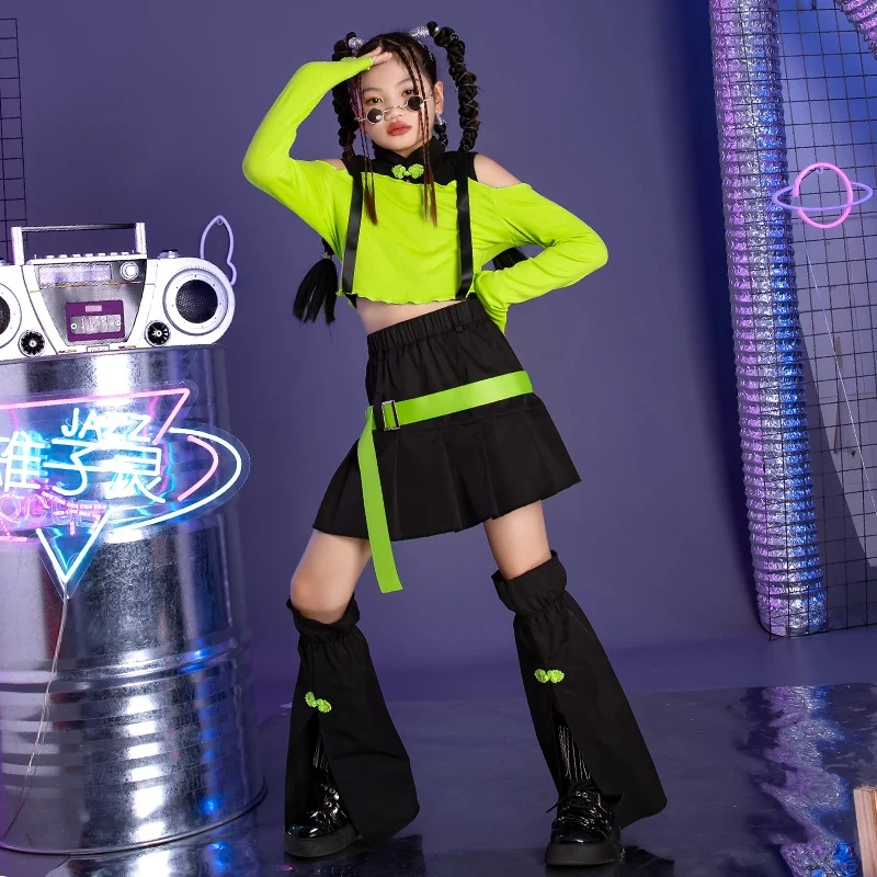 Одежда для джазовых танцев девочек модный костюм детей модель подиума в стиле