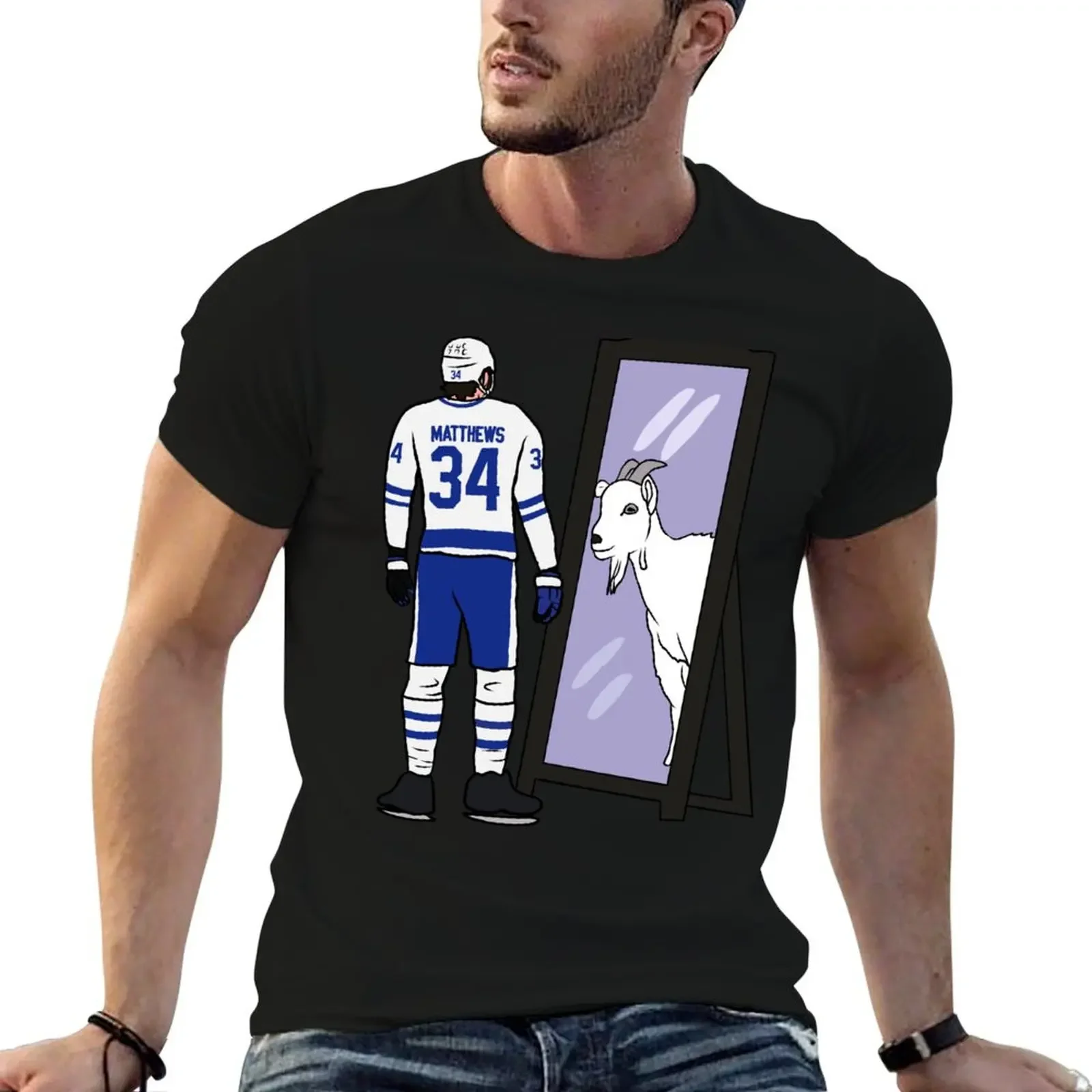 Auston Matthews Mirror GOAT Tri-blend футболка корейская мода винтажная одежда винтажные