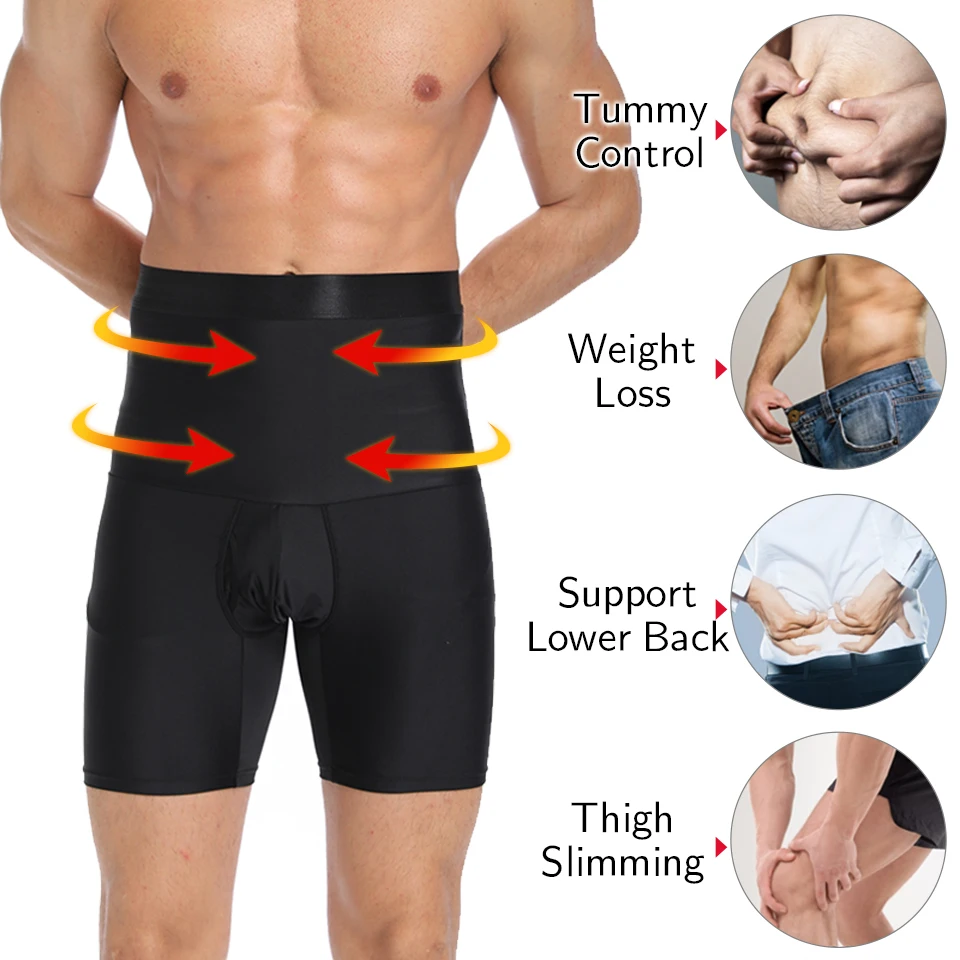 Men Tummy Control Shorts Body Shaper Compression High Waist Trainer Belly Tummy Control Slimming Shapewear Boxer Underwear Fajas