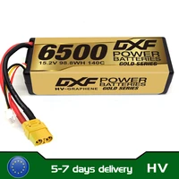 dxf graphene lipo 4s 15 2v battery 6500mah 140c gold version racing series hardcase for rc car truck evader bx truggy 18 buggy