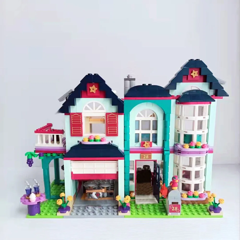 

60120 Heartlake Girl Family of Five Warm Home The Villa Moc Building Block Brick Kit Compatible with 41449 Model Toy Gift 802pcs