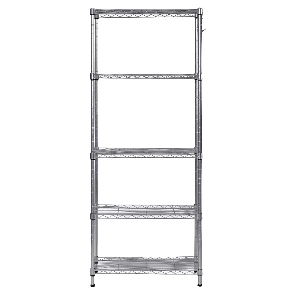

24"W x 14"D 59"H -Shelf Freestanding Shelves, Silver Storage Organizer