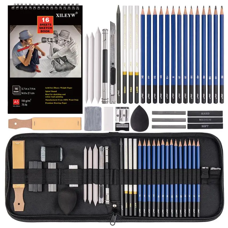 

Pencils Drawing Sketching Pencil Set Sketch Art Graphite For Shading Kits School Erasers Charcoal Artist Doodling Artists