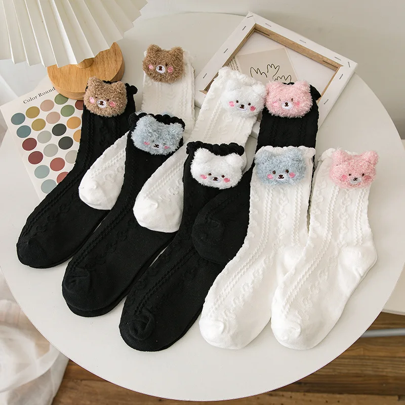 Японские кавайные женские хлопковые носки в стиле &quotЛолита&quot Харадзюку