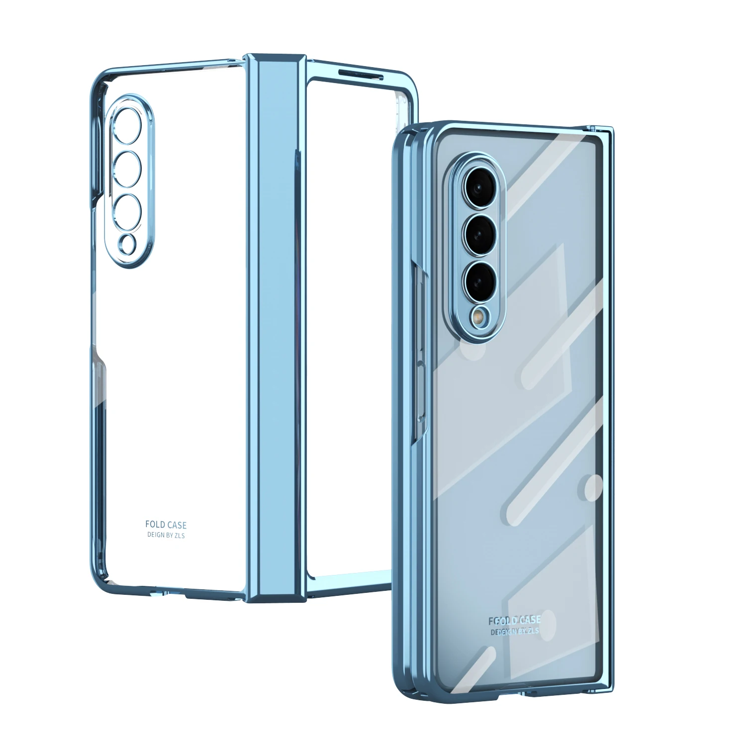 

Anti-Drop Clear Plating Fashion Case for Samsung Galaxy Z Fold 4 Fold5 Fold3 Fold4 Fold 5 3 2 fold2 Zfold4 Screen Glass Film Bag